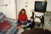Sam 171.jpg: 1995/02/01 - Sam's 4th Birthday and Scott's 71st Birthday - 1995